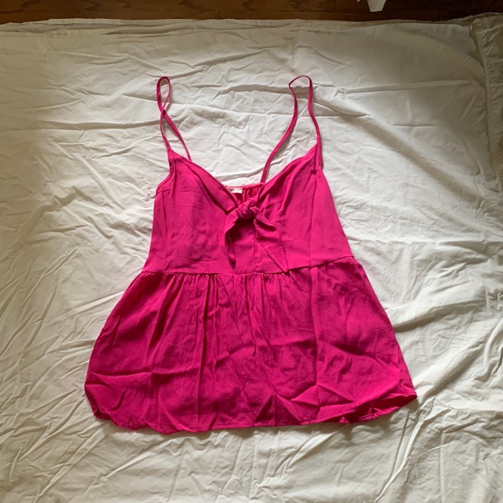 Pink top with bow